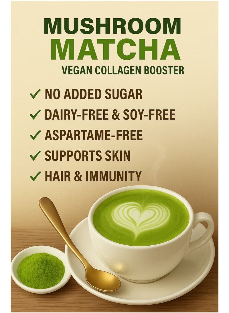 OptiTect Mushroom Matcha Latte 100 gm Premium Matcha + Mushroom Blend - Image 3