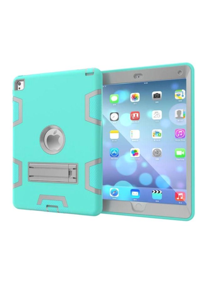 NIBEMINENT Hybrid Case Cover For Apple iPad 9.7-Inch Grey/Aqua  - Image 1