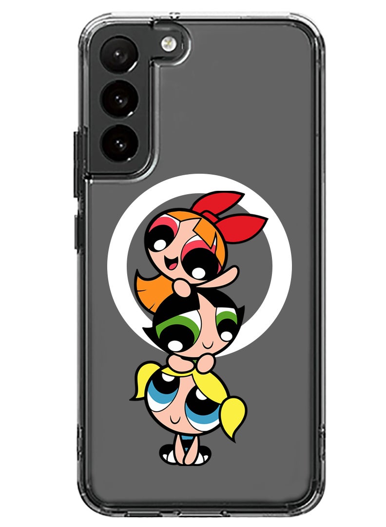 Theodor Magnetic Case for Samsung Galaxy S23 Plus 6.6-inch Compatible with MagSafe Wireless Charging, Shockproof Phone Bumper Cover Powerpuff - Image 1