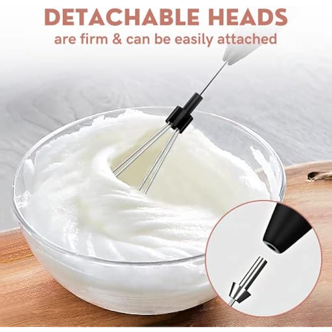 Unity Original Egg Beater Milk Frother Electric Stainless Steel Whisk Drink Mixer For Coffee Plastic Handheld Coffee Milk Frother For Chocolate Drink Black  25Cm - Image 5