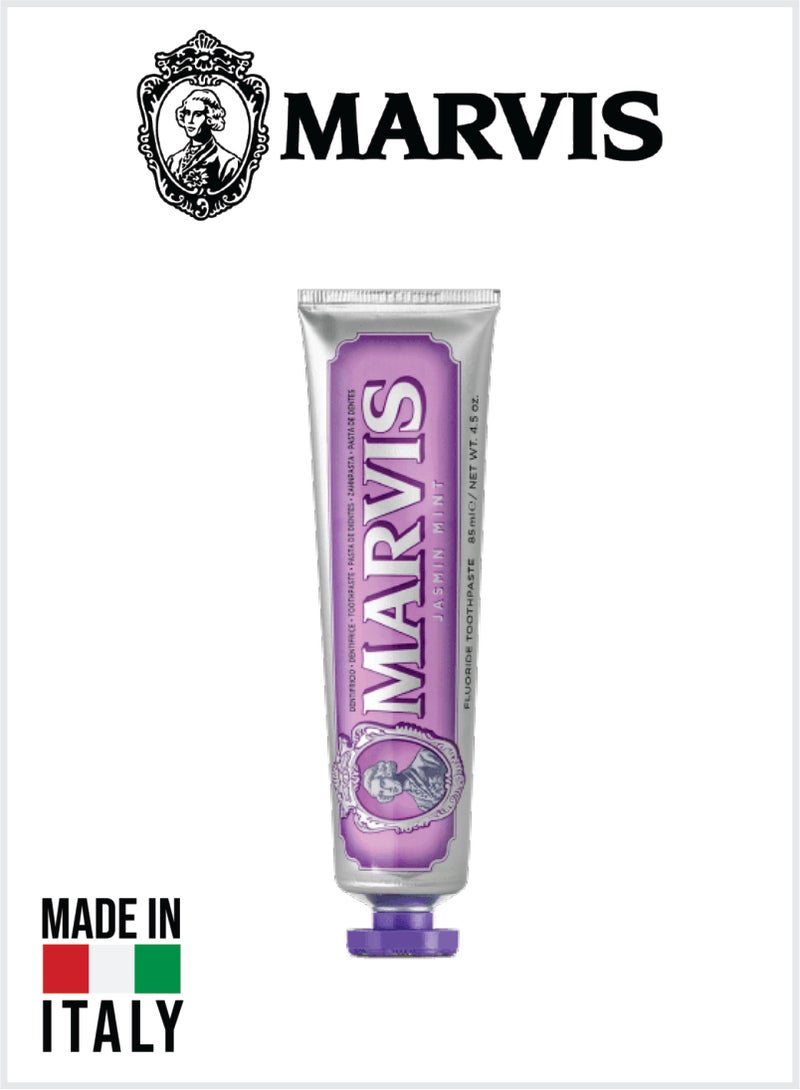 Marvis معجون أسنان الياسمين والنعناع، نفس منعش قوي، حماية من البلاك والتجاويف 85 مل - Image 1