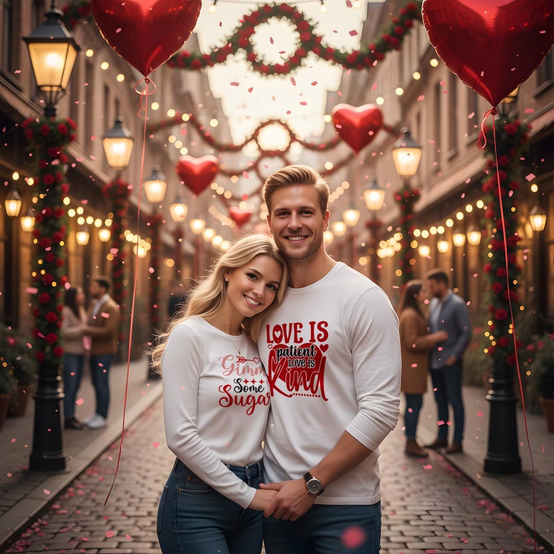 INCOK Valentine's Day DTF Transfers Ready to Press - 30 PCS Red Heart Iron on Transfers for T-Shirts, Funny Quotes Heat Decals Stickers for Couple Outfits Clothing Hat Pillow Covers DIY Crafts Decor - Image 3