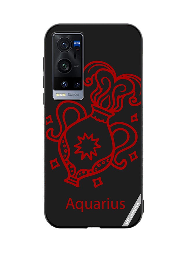 VR CREATIVE Protective Case Cover For Vivo X60 Pro Plus Aquarius Zodiac Signs Design Multicolour - Image 1
