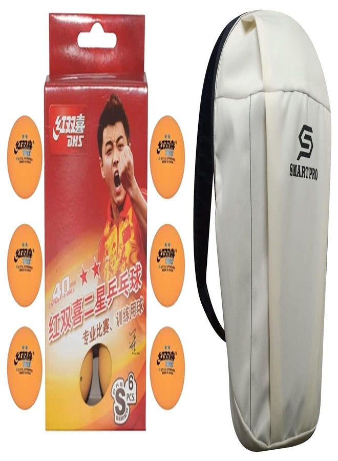 DHS TT Ball S-S1840BY 2 Star Y Supermarket (6 Pcs Box) 66 PCS with Smart PRO TT Special Cover Speed Beige - Image 1