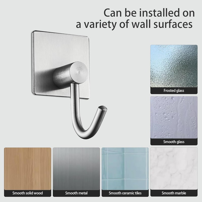 BRIMIX Heavy Duty Self Adhesive Wall Hooks - Image 4