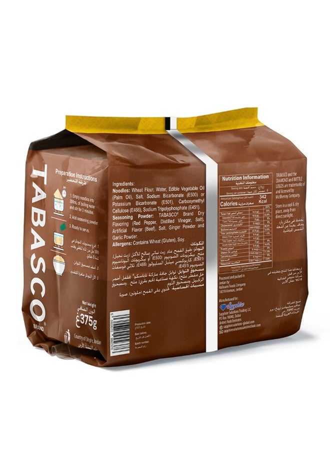 Tabasco Ramen Instant Noodles Savory Spiced Beef 375g 5 packs - Image 2