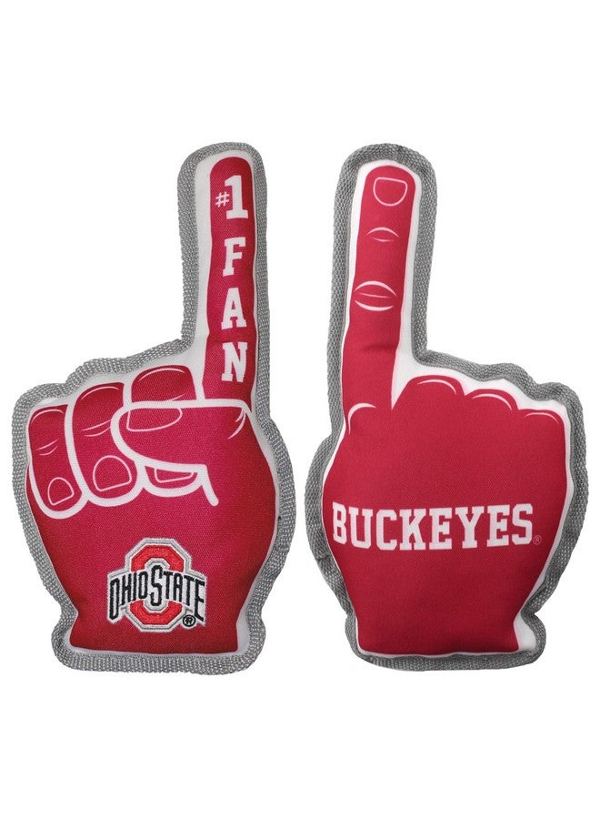 Pets First NCAA Ohio State Buckeyes #1 Fan Toy. Best Sports Dog Toy with Double Stitched Trim and Tough Nylon Material Filled with Chewable Polyfil and Inner Squeaker - Image 1