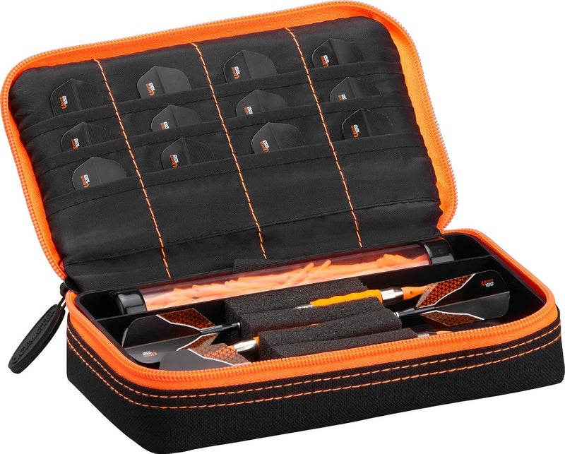 CASEMASTER Plazma Dart Case for Soft and Steel Tip Darts, Holds 3 Darts and Features Built-In Storage Tube and Pockets for Flights, Tips, Shafts, and Personal Items - Image 1