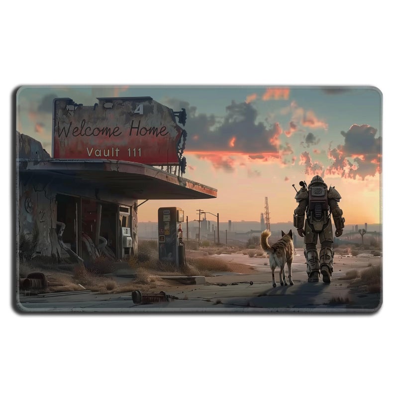 Digital Sorcery Studio Card Game Playmat Premium Stitched Edge Perfect for MTG Commander Decks Welcome Home Vault 111 - Image 2