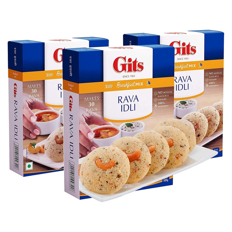 Gits Rava Idli Mix, 1500g (Pack of 3 X 500g Each) - Image 1