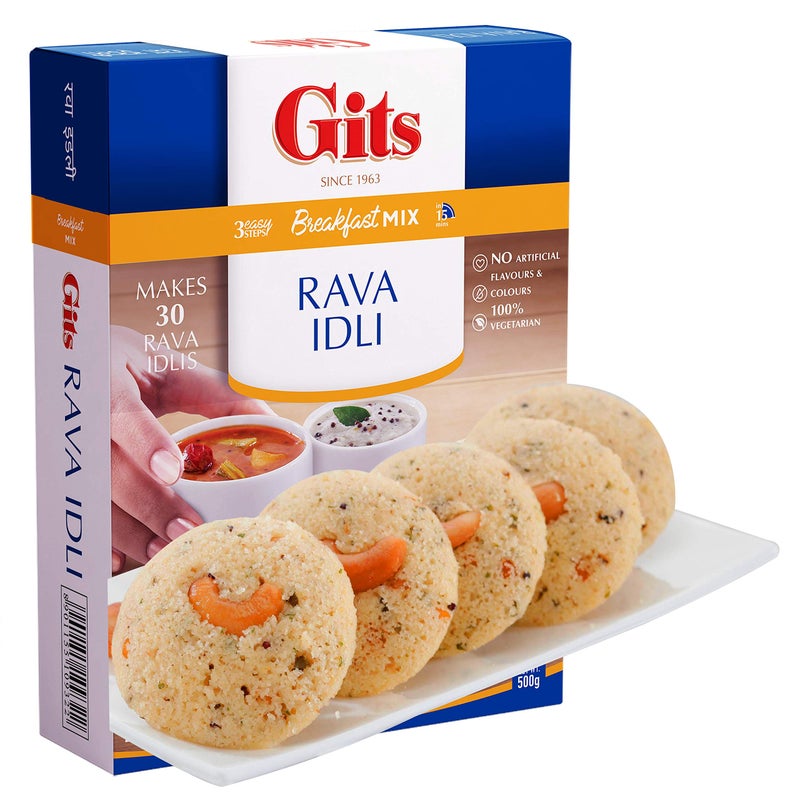 Gits Rava Idli Mix, 1500g (Pack of 3 X 500g Each) - Image 2