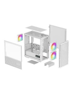 CH360 Digital High Airflow mATX Case, 3x Pre-Installed aRGB Fan, Up to 360mm Radiator & 8x Fan Support, Digital Display, ABS + SPCC + Tempered Glass Materials, White | R-CH360-WHAPE3D-G-1 - pzsku/Z661544EED5E5AA8108CFZ/45/_/1712062191/e6caaa64-df90-4d40-a0a3-2bfc3a106d88