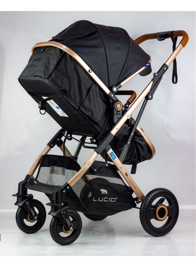 LUCID Stroller  Lucid Multi-Use 3-in-1 – Premium Newborn to Toddler Stroller, Includes Car Seat - Image 5