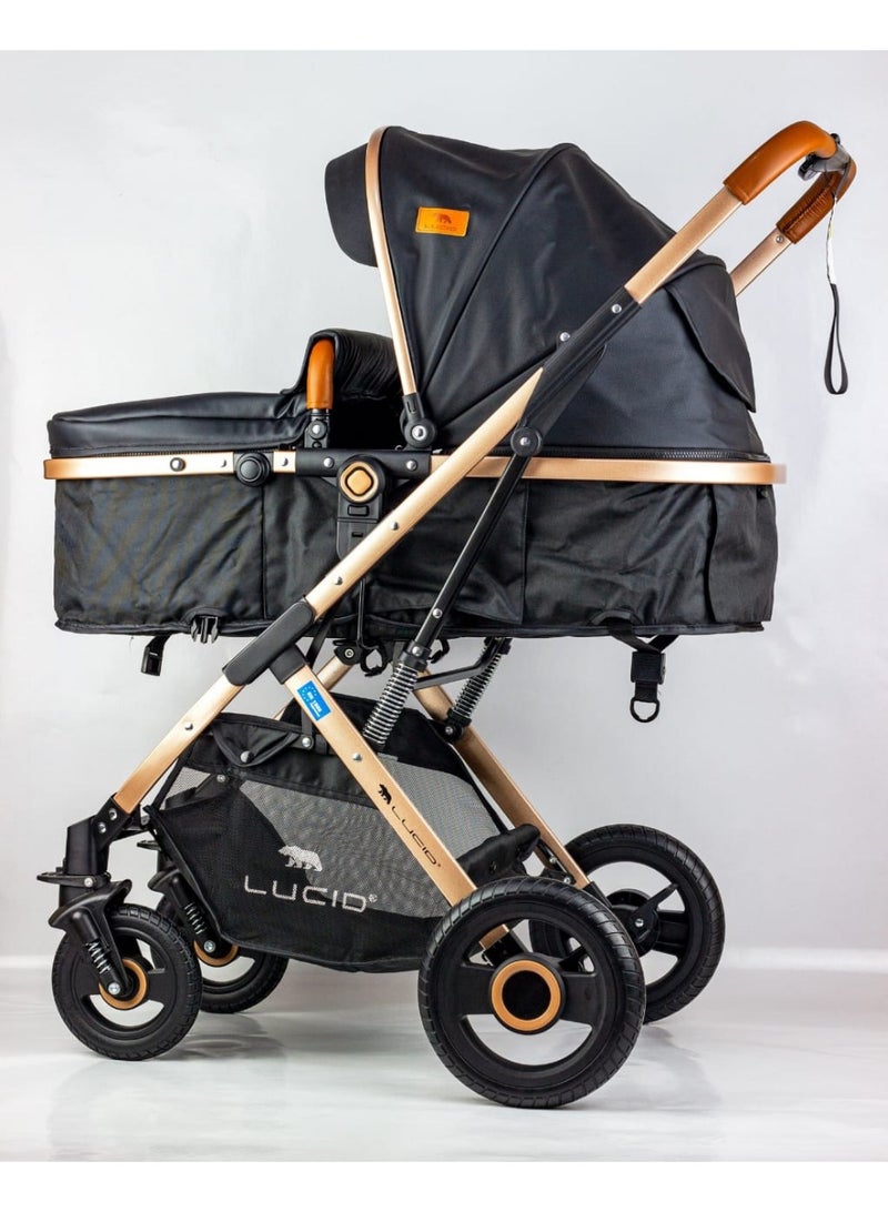 LUCID Stroller  Lucid Multi-Use 3-in-1 – Premium Newborn to Toddler Stroller, Includes Car Seat - Image 4