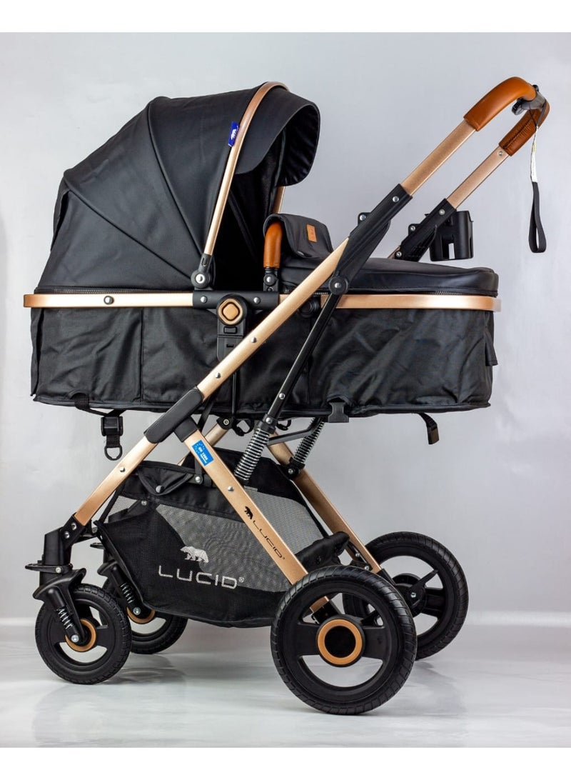 LUCID Stroller  Lucid Multi-Use 3-in-1 – Premium Newborn to Toddler Stroller, Includes Car Seat - Image 3