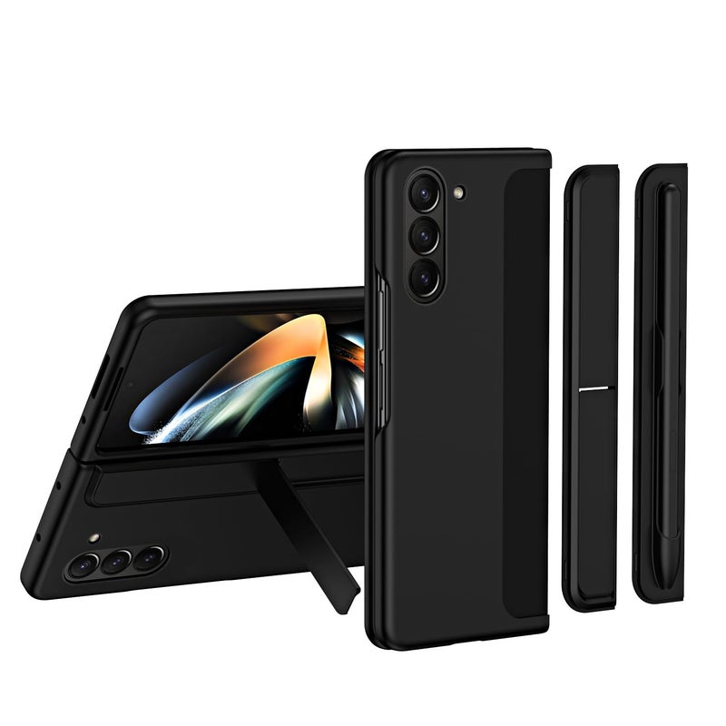 KASTWAVE KASTWAVE Case for Samsung Galaxy Z Fold 6 2 in 1 Protective Cover with S Pen Holder and Stable Kickstand Durable and Shockproof Ideal Fit for Galaxy Z Fold 6 Phone 5G Black