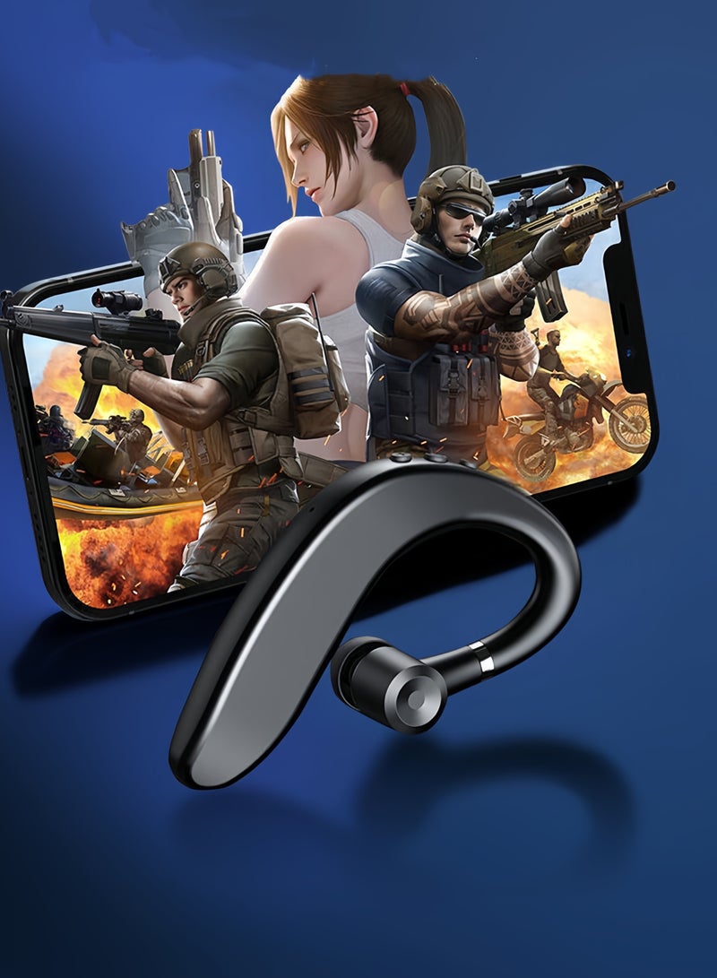 Wireless Bluetooth earphones, sports ear hanging earphones, suitable for office, business, driving, sports, black  - Image 5