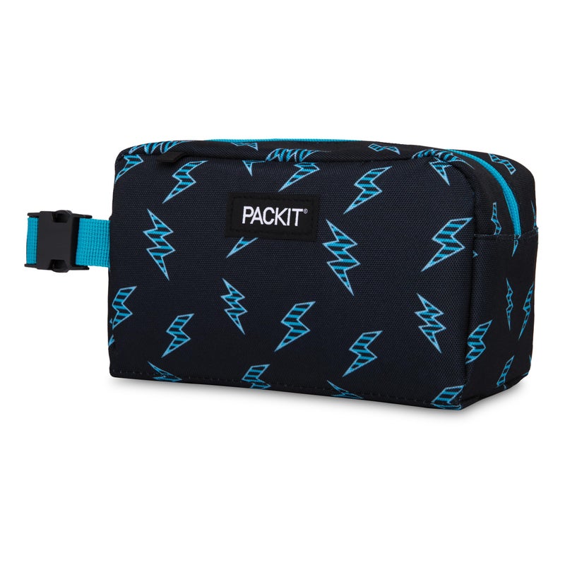 PackIt Freezable Snack Box, Striped Bolts, Built with EcoFreeze Technology, Collapsible, Reusable, Zip Closure with Buckle Handle, Great for All Ages and Fresh Snacks on the go - Image 2