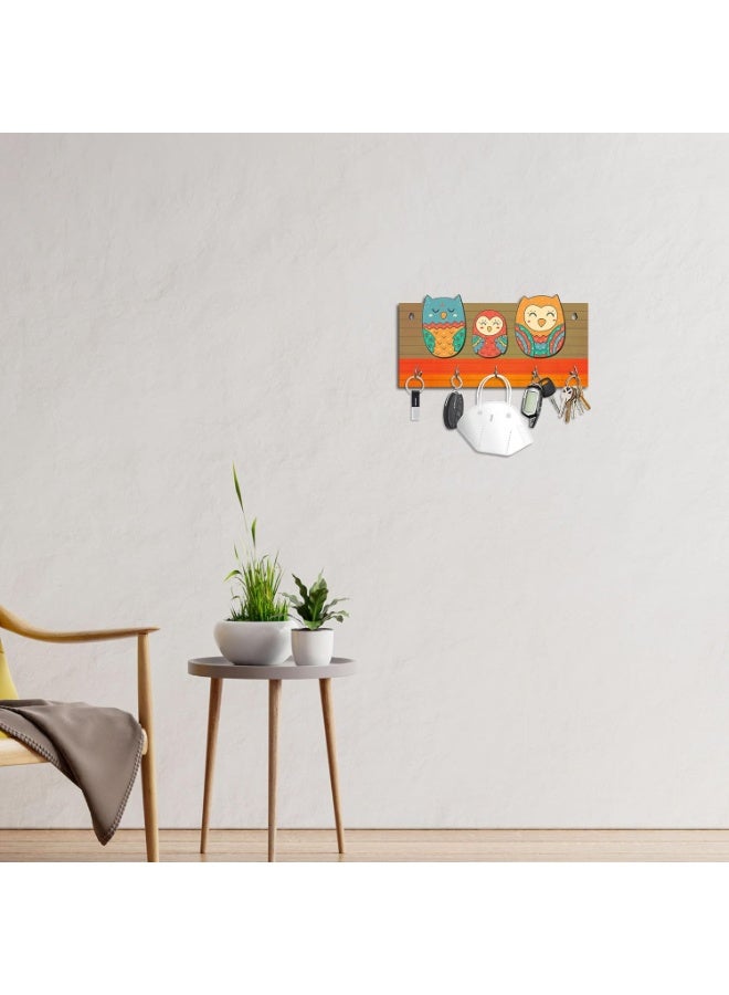 آرتفيب حامل مفاتيح خشبي أنيق وفريد ​​من نوعه من Artvibes لتزيين الجدران، مزود بخمسة خطافات أنيقة من الفولاذ المقاوم للصدأ، منظم مفاتيح جميل لتزيين المنزل (KH_800) - Image 2