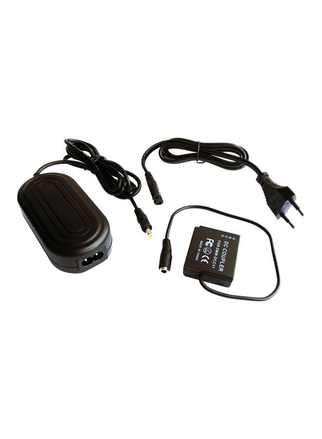 NIBEMINENT Double Pin Power Charger Adapter For Panasonic GF3/DMC-S6K/DMC-F3K Black - Image 1