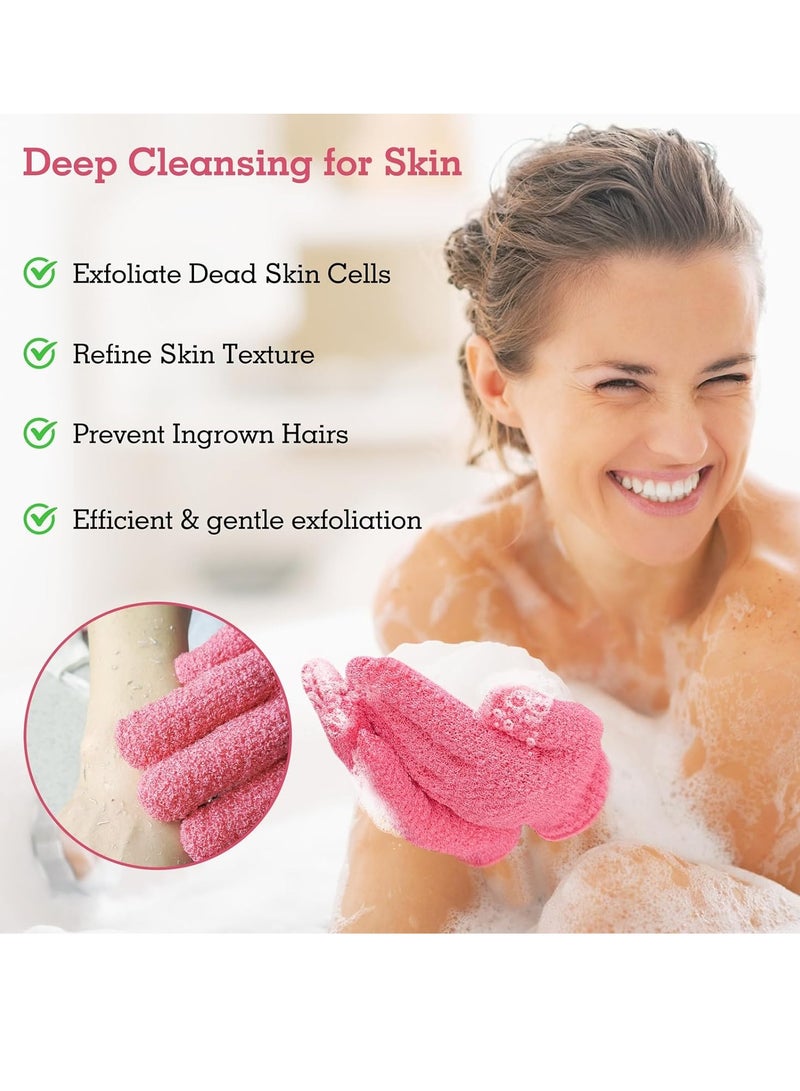 Evridwear Evridwear Exfoliating Glove Shower Gloves Exfoliate Dead Skin for Dry Sensitive Skin No Irritation with Hanging Loop  - Image 2