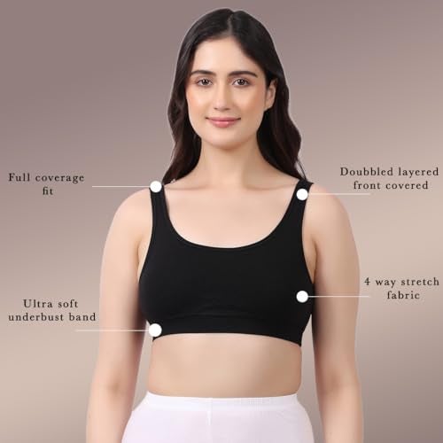 Lavos Women's Synthetic Non-Padded Everyday Bra (LW1379COMFORTBRA-PARENT_Black_2XL) - Image 5