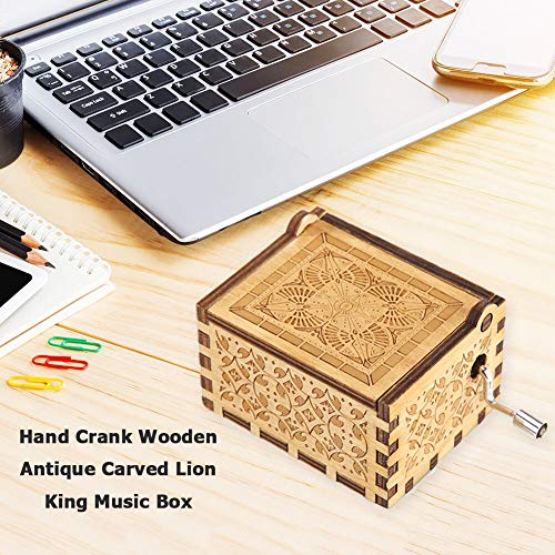 Jofanvin Music Box for Niece from Unlce or Auntie Hand Crank Engraved Musical Box Mechanism Antique Vintage Personalizable Gifts for Christmas/Birthday/Wedding - Image 5