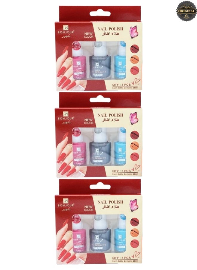 ROVAL 9 Pieces Nail Polish 25ML  - Image 1