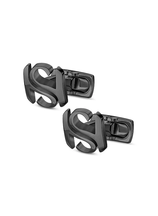 سانت هونور Logo Black SH Cufflinks for Men's