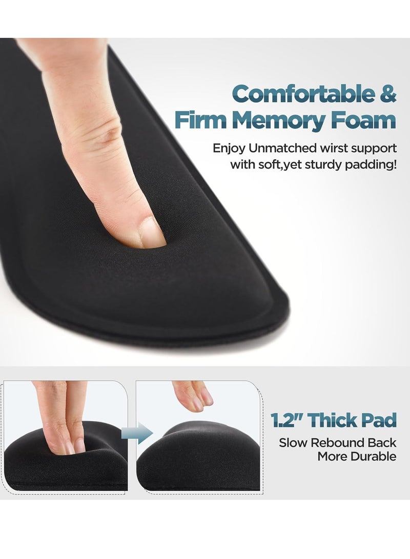 2pcs Wrist Rest, Memory Foam Mouse Pad and Keyboard Wrist Rest Pad for Office, Computer, Laptop, Mac, Comfortable, Lightweight for Easy Typing Pain Relief - Image 5