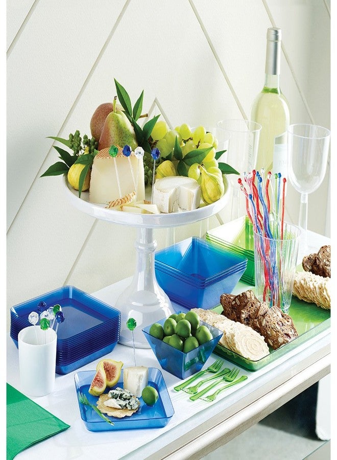 Creative Converting 16 Count Diamond Shaped Plastic Picks, Mini, Clear - Image 3