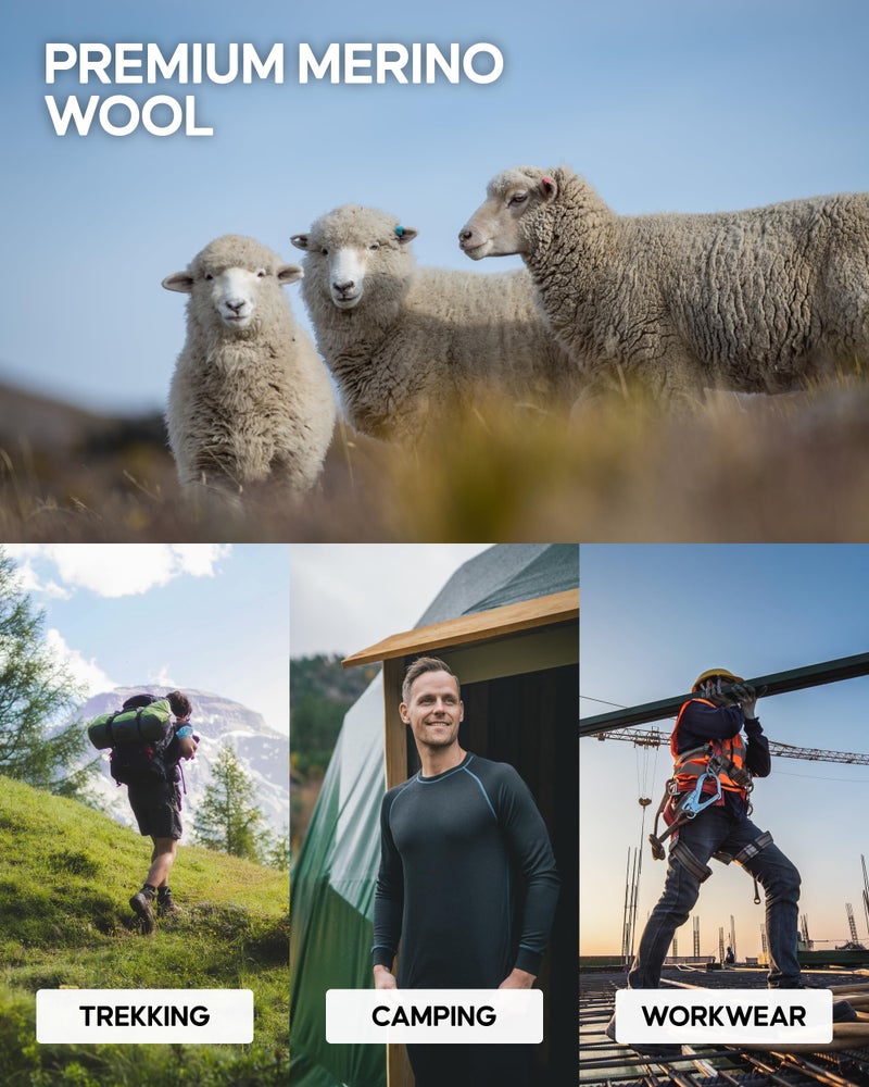 DANISH ENDURANCE Merino Wool Hiking Socks for Men & Women - Moisture Wicking Hiking Socks Cushioned to Prevent Blisters and Sore Feet - Small, Medium, Large sizes - 3 Pair Pack for Men and Women - Image 5