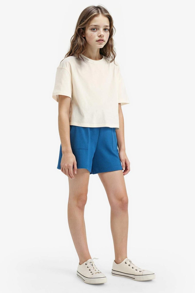 DeFacto Girl Elastic Waist Pocketed Shorts - Image 1