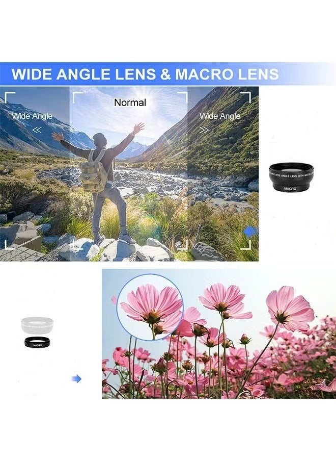 Makrystorm Digital Camera, 4K Vlogging Camera, Kids Camera UHD autofocus 64MP 180 ° flip screen 18X zoom compact point-to-point shooting video recording camera with wide-angle macro lens for YouTube  - Image 4