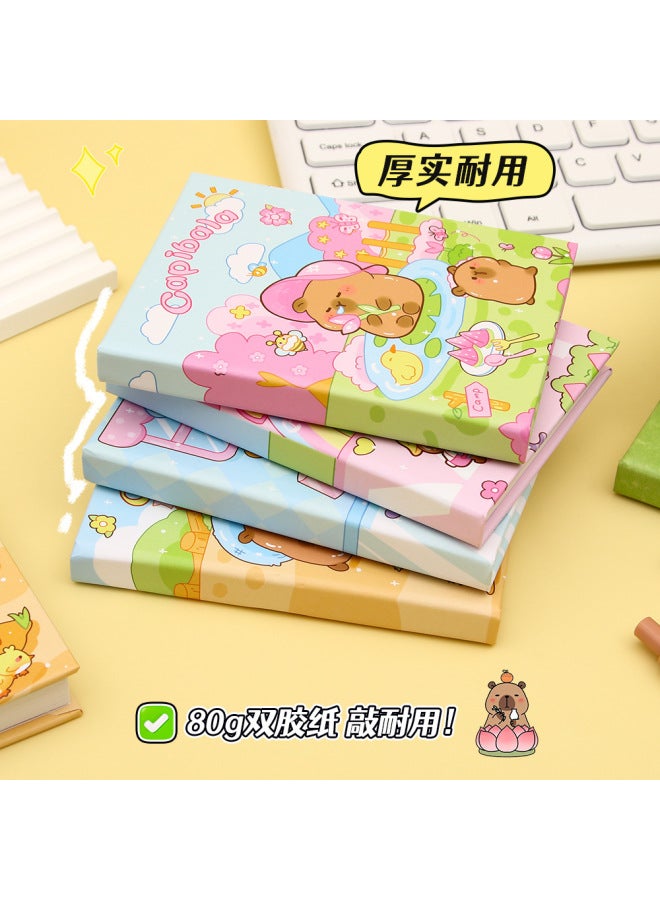 HELPS Capibala Student Cute A7 Pocket Book Cartoon Capybara High-value Notebook Portable Blank Diary Book - Image 3