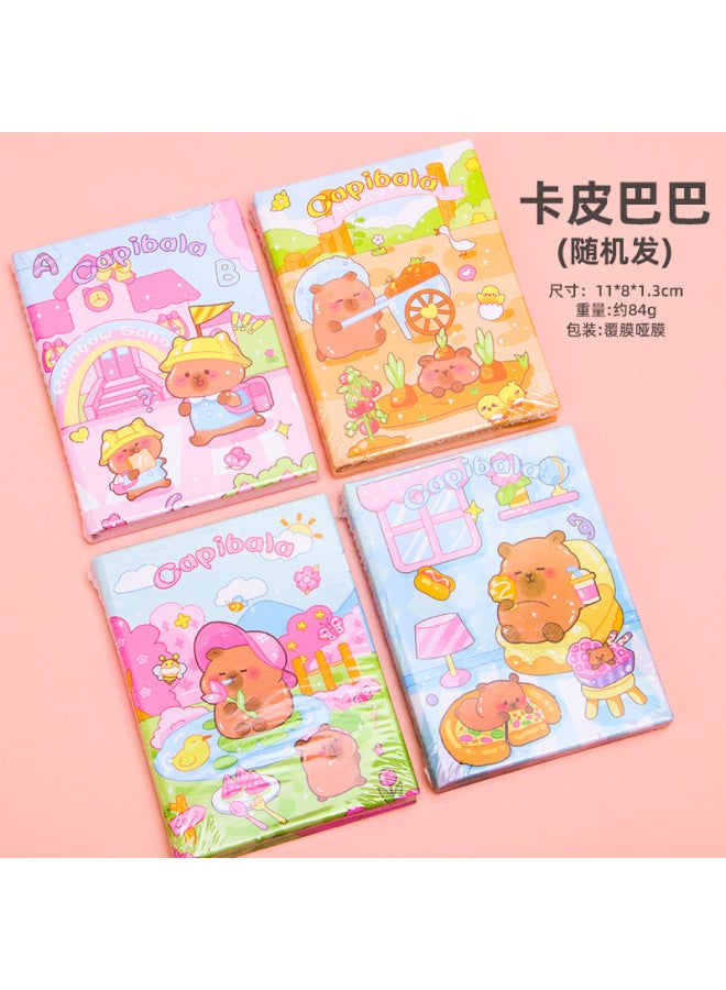HELPS Capibala Student Cute A7 Pocket Book Cartoon Capybara High-value Notebook Portable Blank Diary Book - Image 1