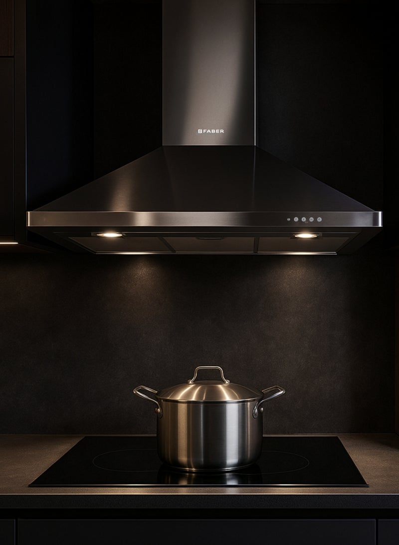 فابر Kitchen Cooker Hood, 90 cm Wall-Mount, 740 m³/h Suction Power, 3 Speed Settings + Intensive Mode, LED Lighting, Stainless Steel, STRIP SMART LED EV8 X A90/2 ( Made in Turkey ) 250 W 320.0533.761 Stainless_Steel - Image 5