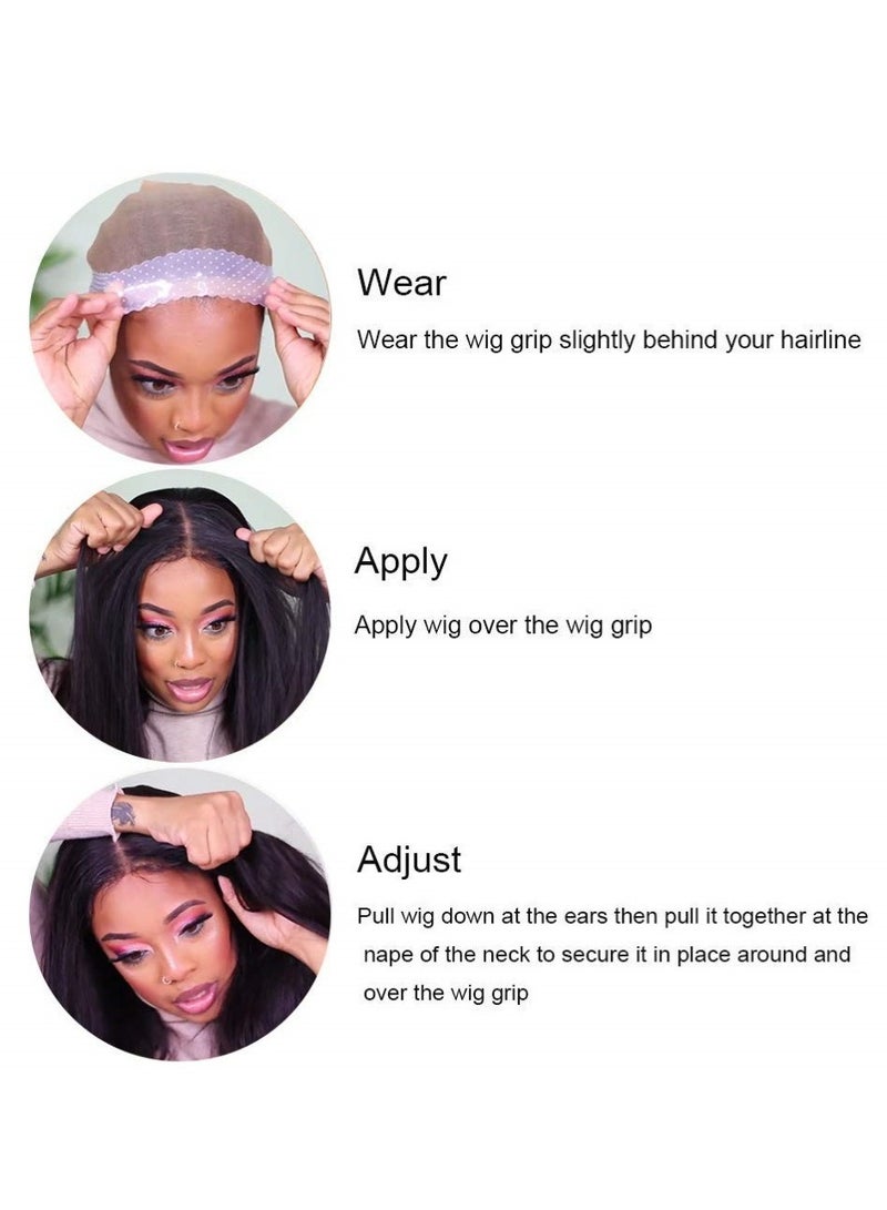 Estelle Wig Grip Band Non-Slip Silicone Wig Headband for Women Adjustable Wig Fix Seamless Wig Band Elastic Wig Gripper Cap for Lace Wigs to Hold Wig (white) - Image 4