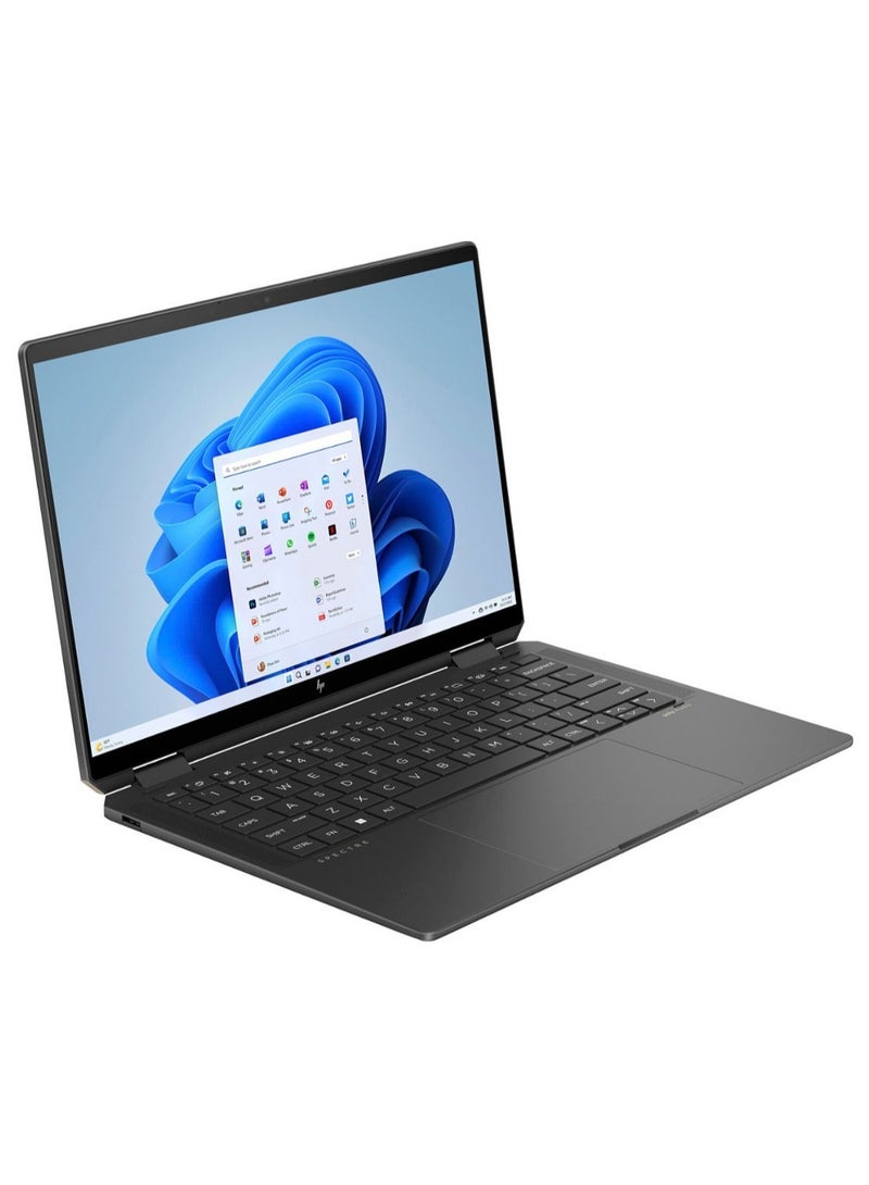 HP كمبيوتر محمول Spectre x360 2 في 1 قابل للتحويل مع شاشة لمس OLED مقاس 14 بوصة 2.8K، ومعالج Intel Core Ultra 7-155H Evo/ذاكرة وصول عشوائي سعة 16 جيجابايت/محرك أقراص SSD سعة 1 تيرابايت/بطاقة رسومات Intel Arc/كاميرا ويب بدقة 9 ميجابكسل/FPR/نظام تشغيل Windows 11 H - Image 2