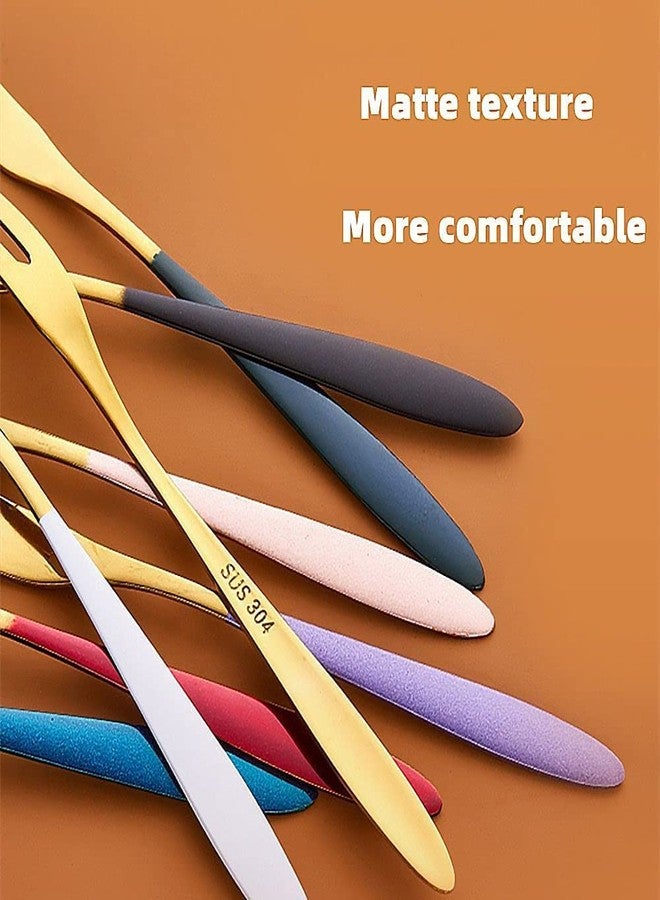 Eletree Fruit Forks Appetizer Dessert Forks Salad Forks Beautiful Colorful Stainless-Steel Forks for Party, Banquet, Cocktail, Dessert (10) - Image 4