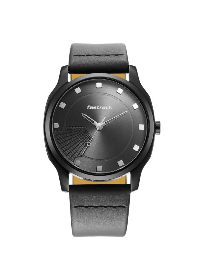 fastrack Men's Analog Round Shape Leather Wrist Watch - 3255NL01 -  Mm  - Image 3