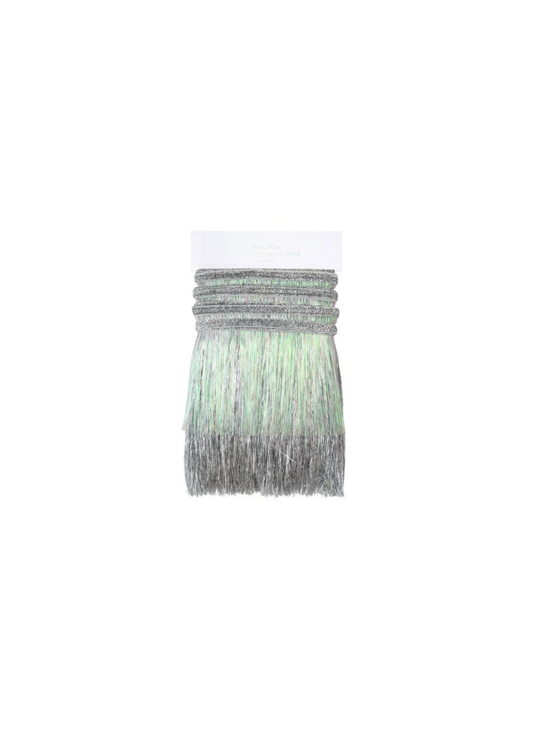 Meri Meri Silver Iridescent Tinsel Fringe Garland - Image 2