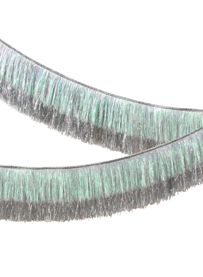 Meri Meri Silver Iridescent Tinsel Fringe Garland