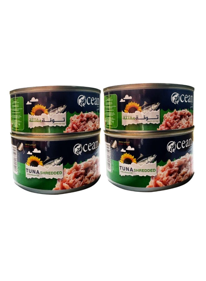 Ocean Shredded Tuna 140g x4 | Value Pack Canned Tuna | High Protein & Omega-3 Rich | Ready to Eat - Image 1