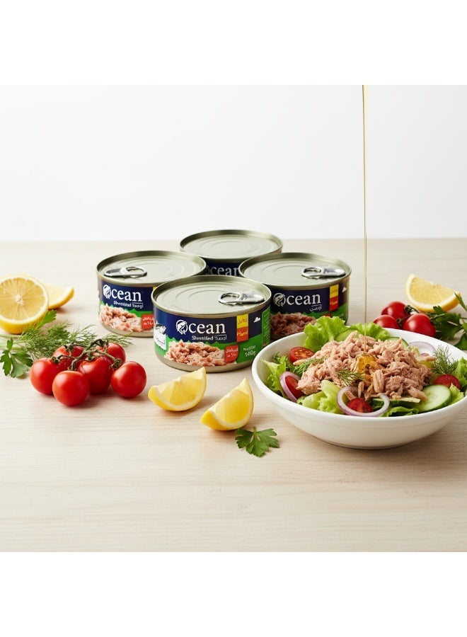 أوشن تونة مفتتة 140 جم × 4 عبوات | باك اقتصادي | تونة معلبة عالية البروتين وغنية بالأوميجا 3 | جاهزة للأكل - Image 2