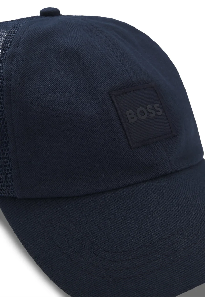 BOSS Dark Blue Cotton-twill cap with mesh sides for Men | Best Price UAE