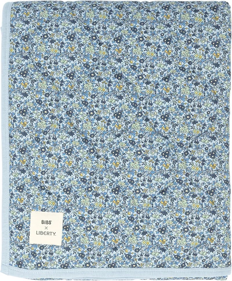 BIBS X Liberty Quilted Blanket - Baby Blue - Image 1