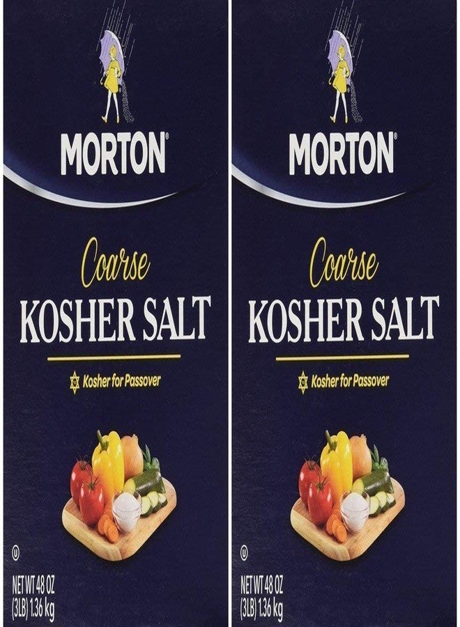 Morton Coarse Kosher Salt (3 Pounds) (8 Pack)