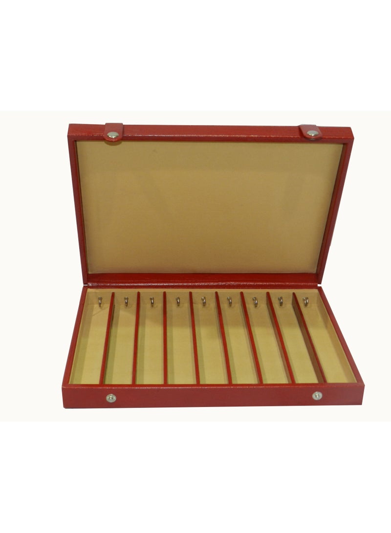 LAVERI LEATHER Laveri Genuine Leather Chain Box Organizer Storage Chain Stud Tray Showcase Storage Case  - Image 1