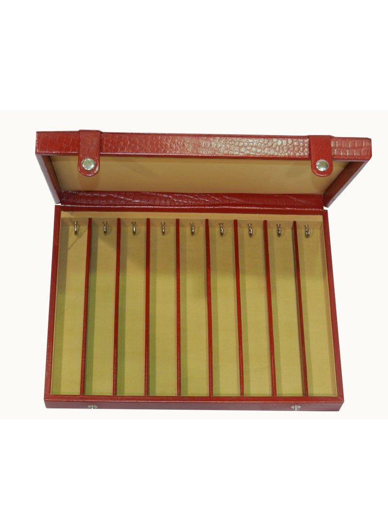 LAVERI LEATHER Laveri Genuine Leather Chain Box Organizer Storage Chain Stud Tray Showcase Storage Case  - Image 3